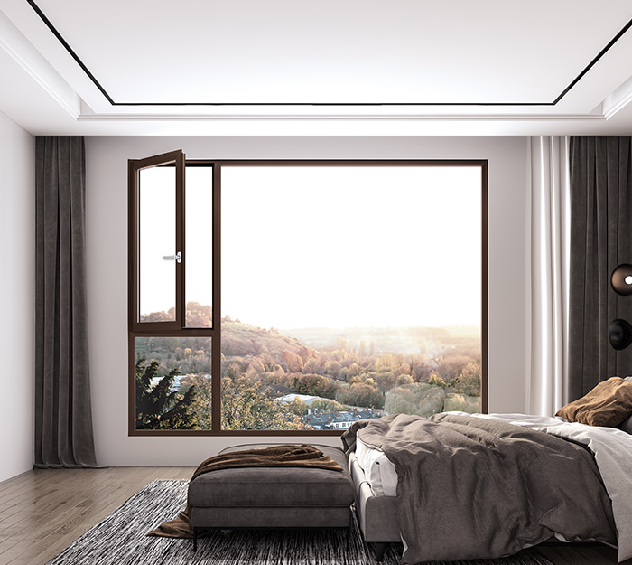 瓦力游戏_平开门窗系列_YH-PK50 浅易平开窗内开